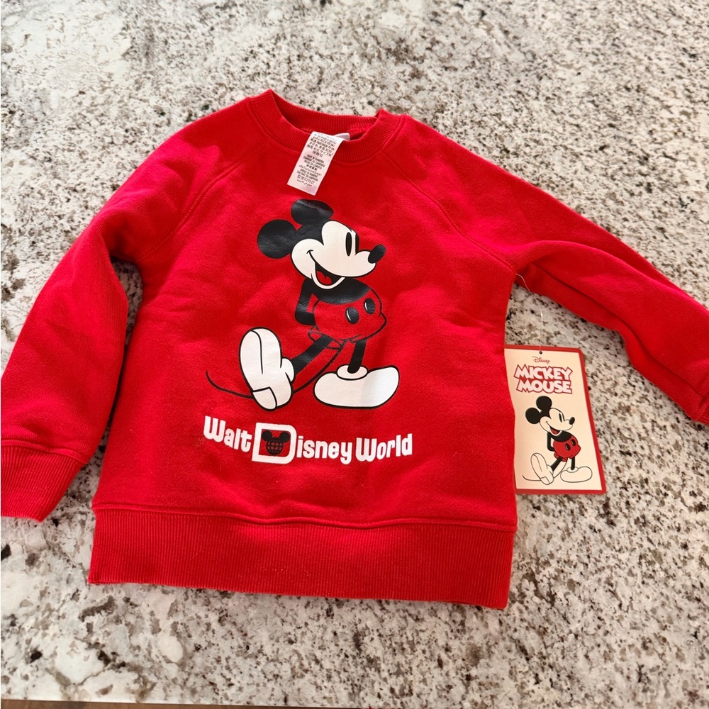 Disney Red Mickey Mouse Sweatshirt for Kids from Walt Disney world